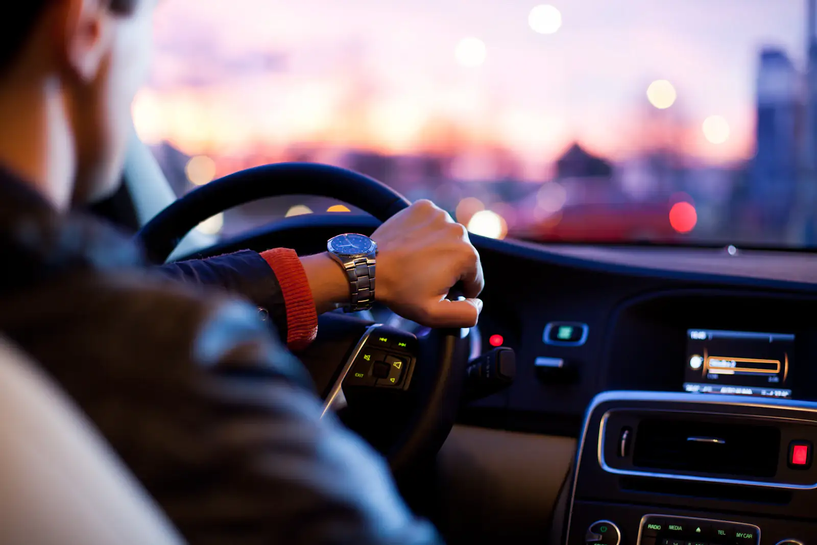 Driver focused on the road, illustrating fleet operations