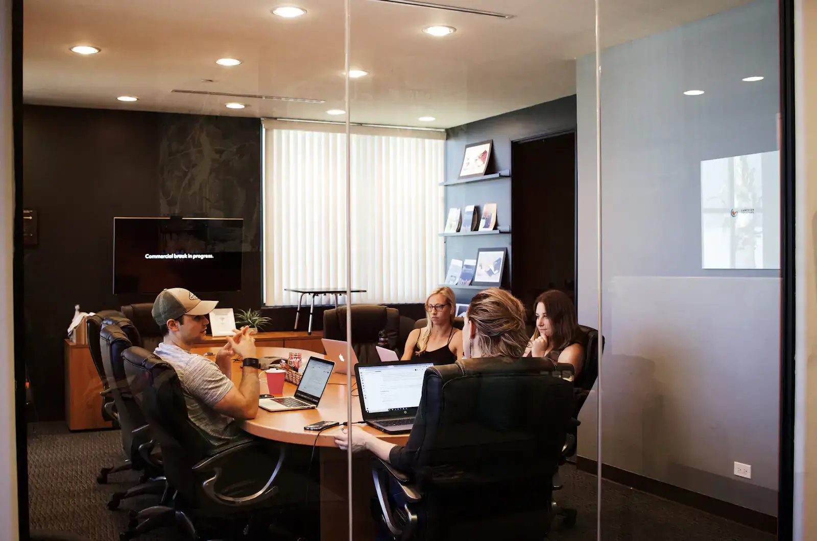 Team collaborating around an operations plan
